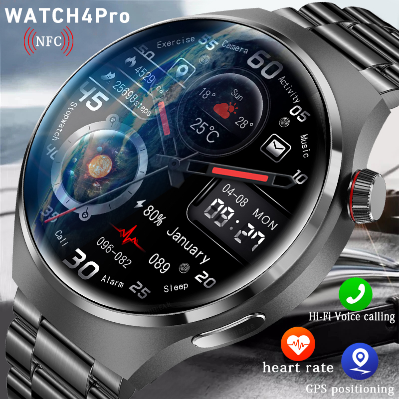 New GPS Smart Watch Men For Huawei GT4 Pro 360*360 HD Screen Heart