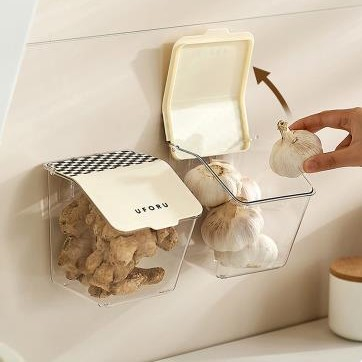 Kitchen Ginger Garlic Storage Basket Fresh Keeping Ginger Pepper ...