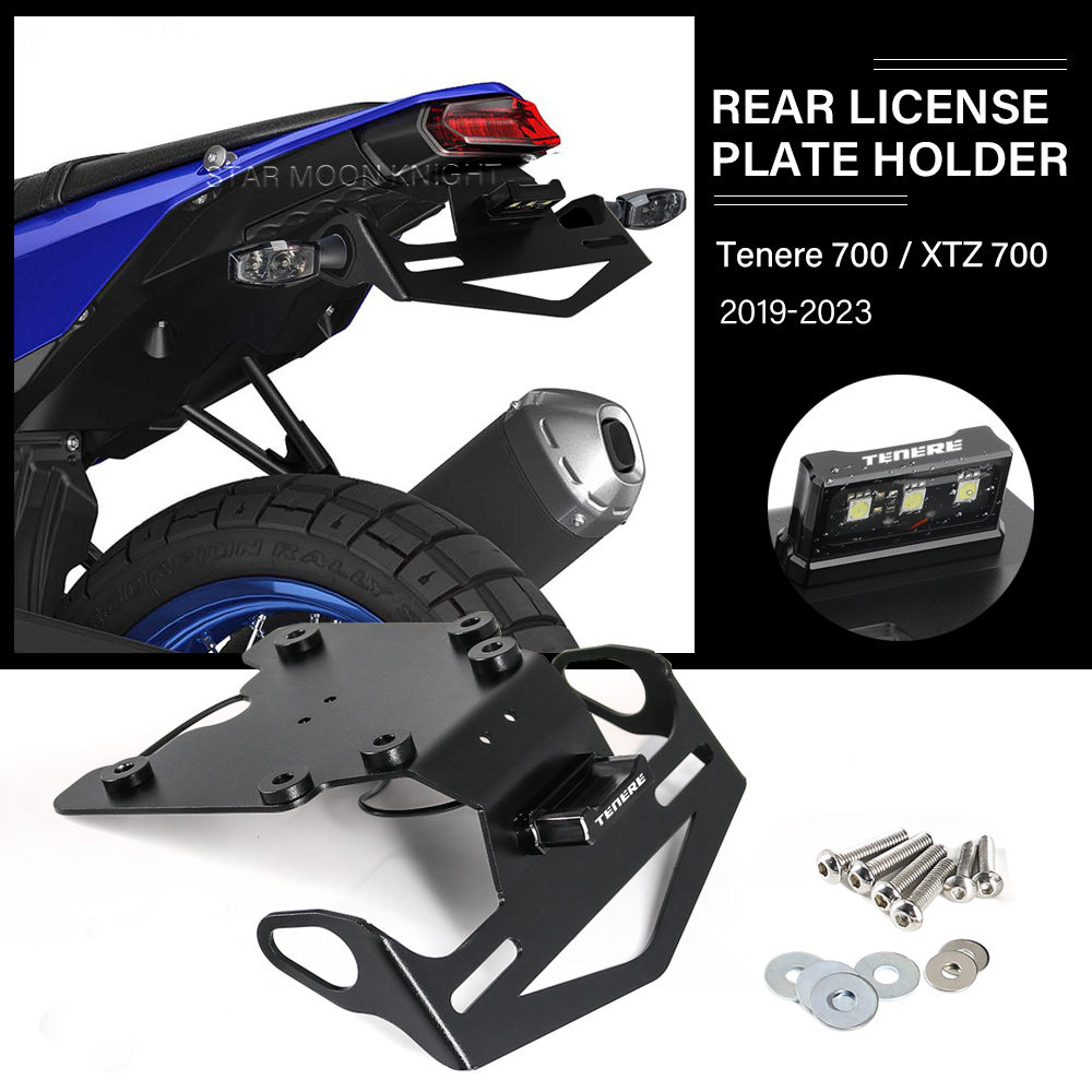 Tail Tidy Fender Eliminator Kit For Yamaha Tenere 700 XTZ700 – Black Aluminum - View #4