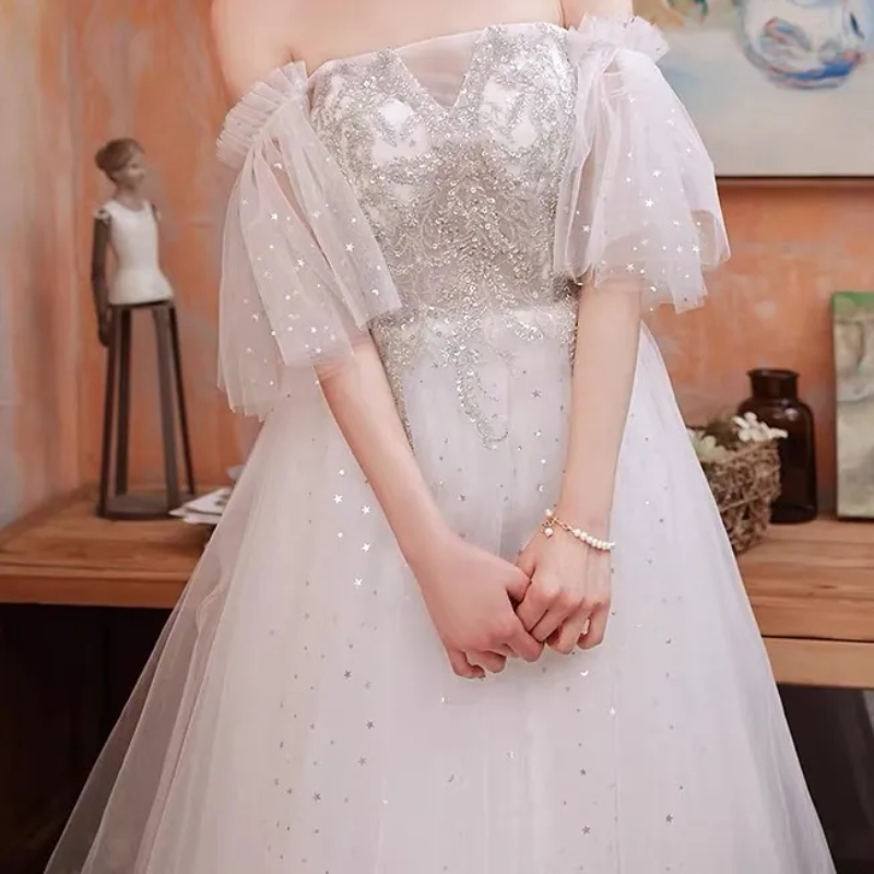 Bridal Sleeves Detachable Star Moon Pattern Arm Covering Women's