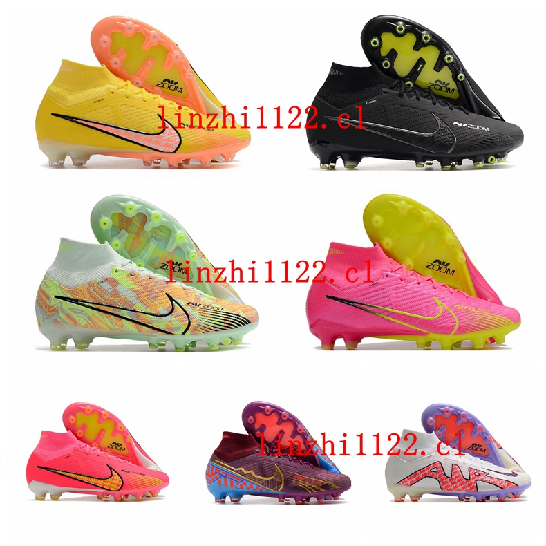 Mens soccer shoes Zoom Mercurial Superfly IX Elite AG cleats leather ...