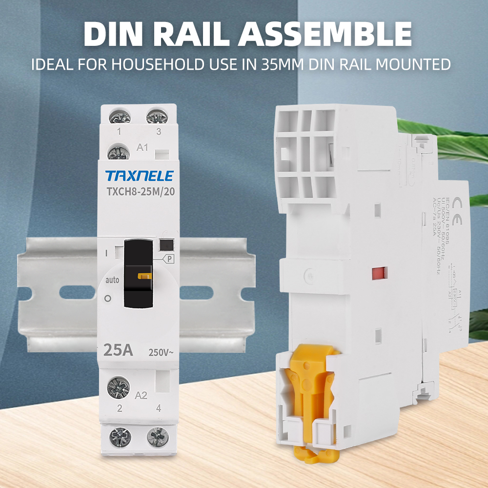 2p 16a 20a 25a 220v 230v 50 60hz Household Din Rail Ac Contactor