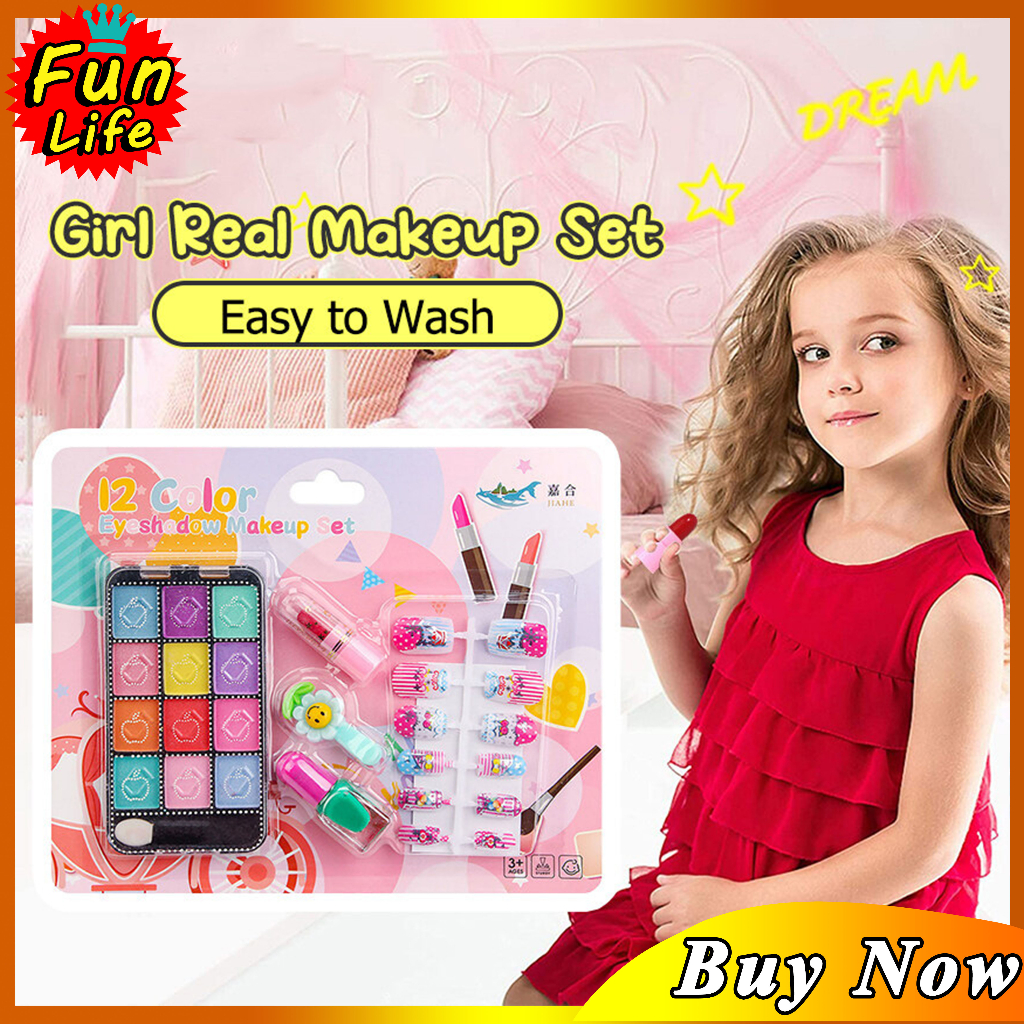 Children's Makeup Set Girl Real Makeup Palette Washable Cosmetics Kit