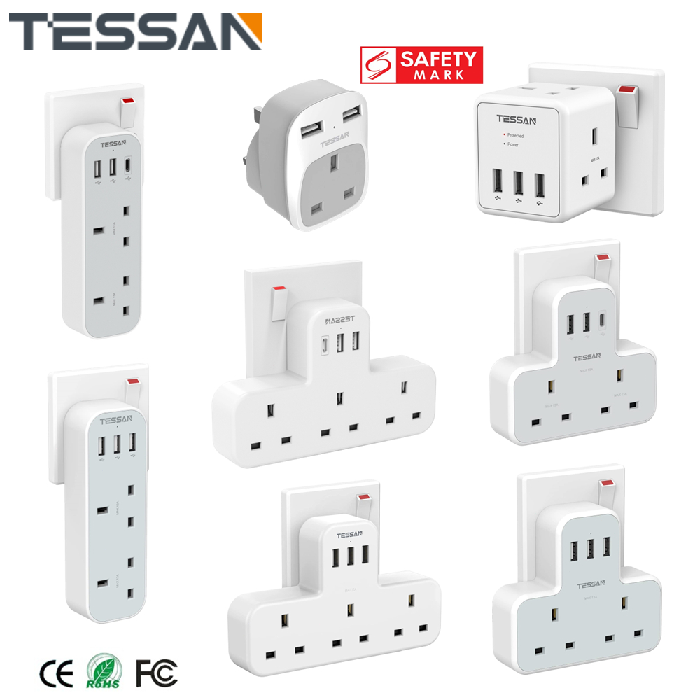 6 in 1 Wall Charger USB Adapter Extension Socket USB Charger Multi Plug