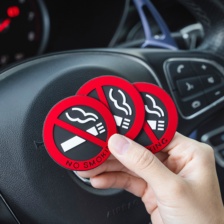 No smoking sign in car, no smoking car sticker, no smoking sign, no