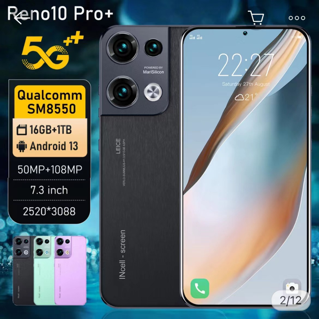 GSM téléphone portable Rino10 PRO Max 5g 16+1 to smartphone