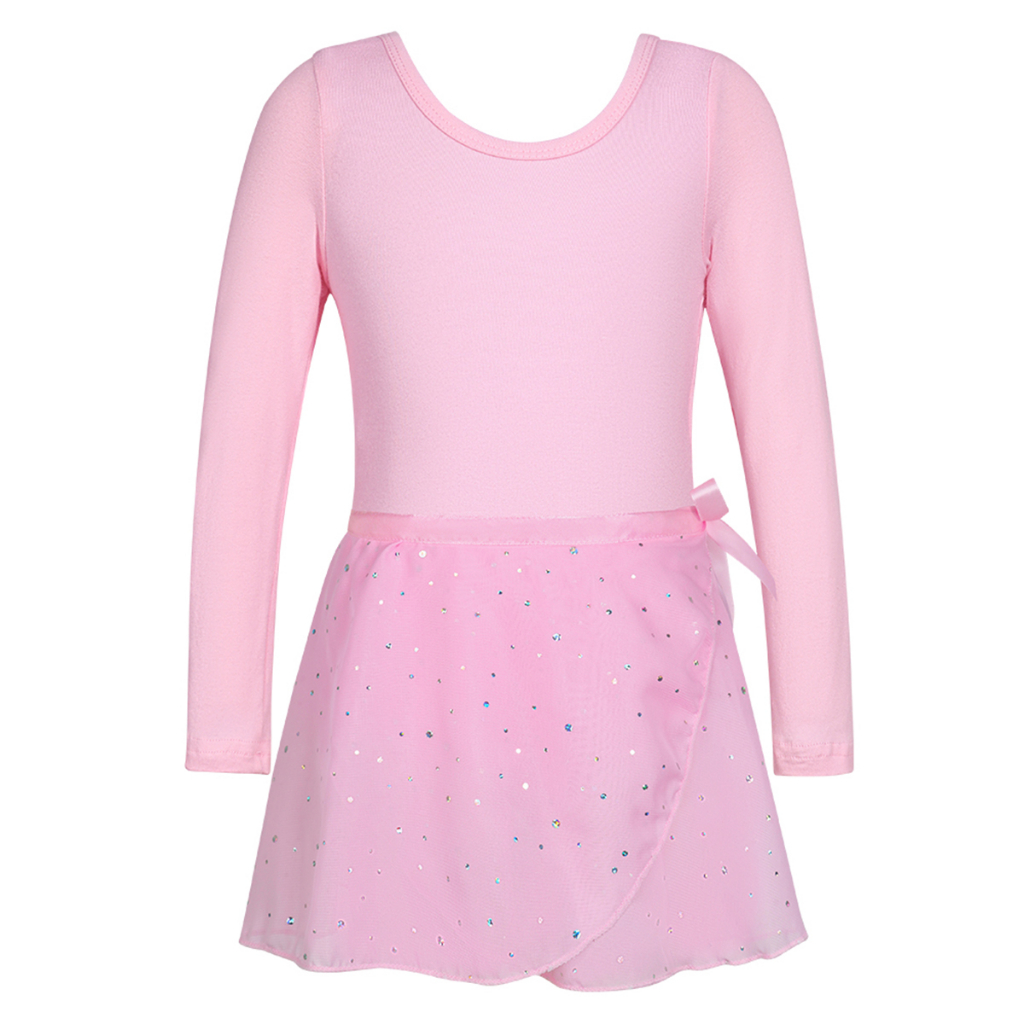 Little Girls Leotard Long Sleeves Ballet Dance Dresses Gymnastics