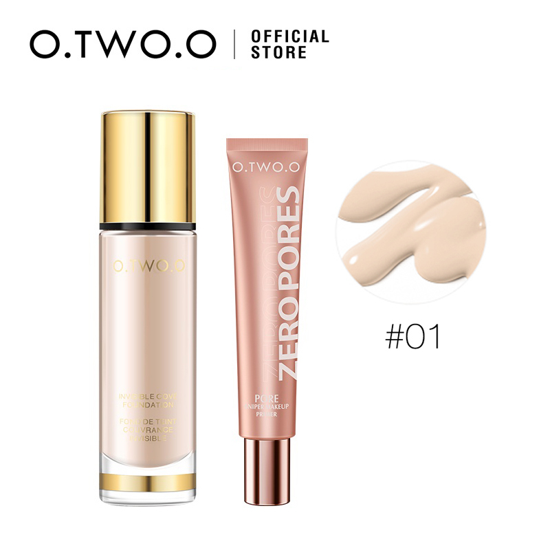 O.TWO.O Primer And Foundation Full Cover Makeup Set Perfect Face