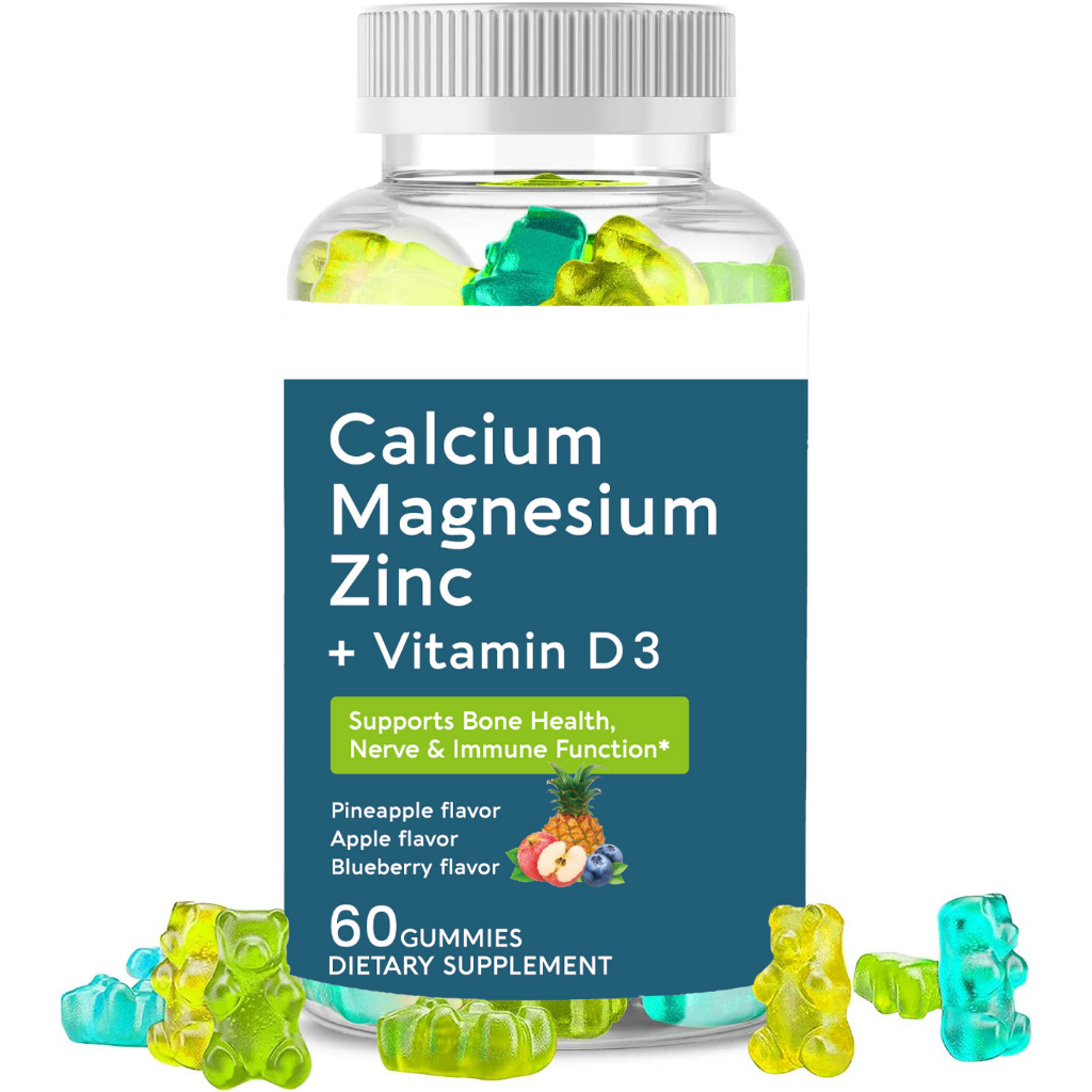 Natural Calcium Magnesium Zinc D3 Gummy Bear Vitamin D3, Nutrition