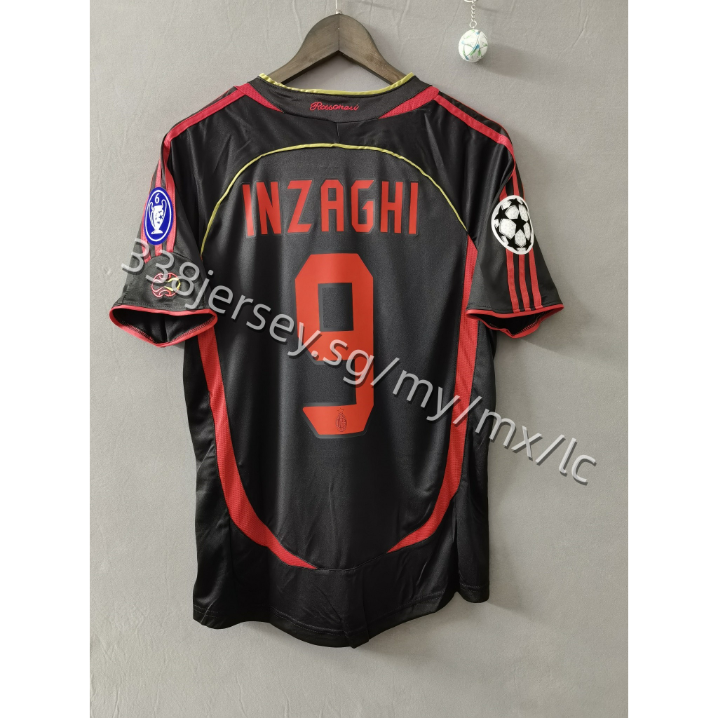 06-07 AC Milan INZAGHI MALDINI third away 3A Custom retro football ...