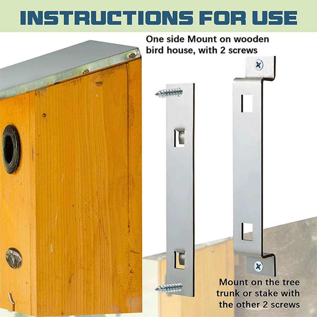 Birdhouse mounting bracket, nest box bird house holder, multifunctional