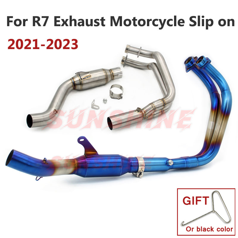 For YZF R7 FZ07 YZFR7 Motorcycle Exhaust Front Pipe Modified