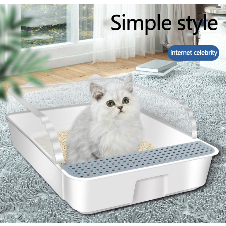 Litter box Oversized semienclosed cat toilet Deodorant proof with litter Extra small baby cat
