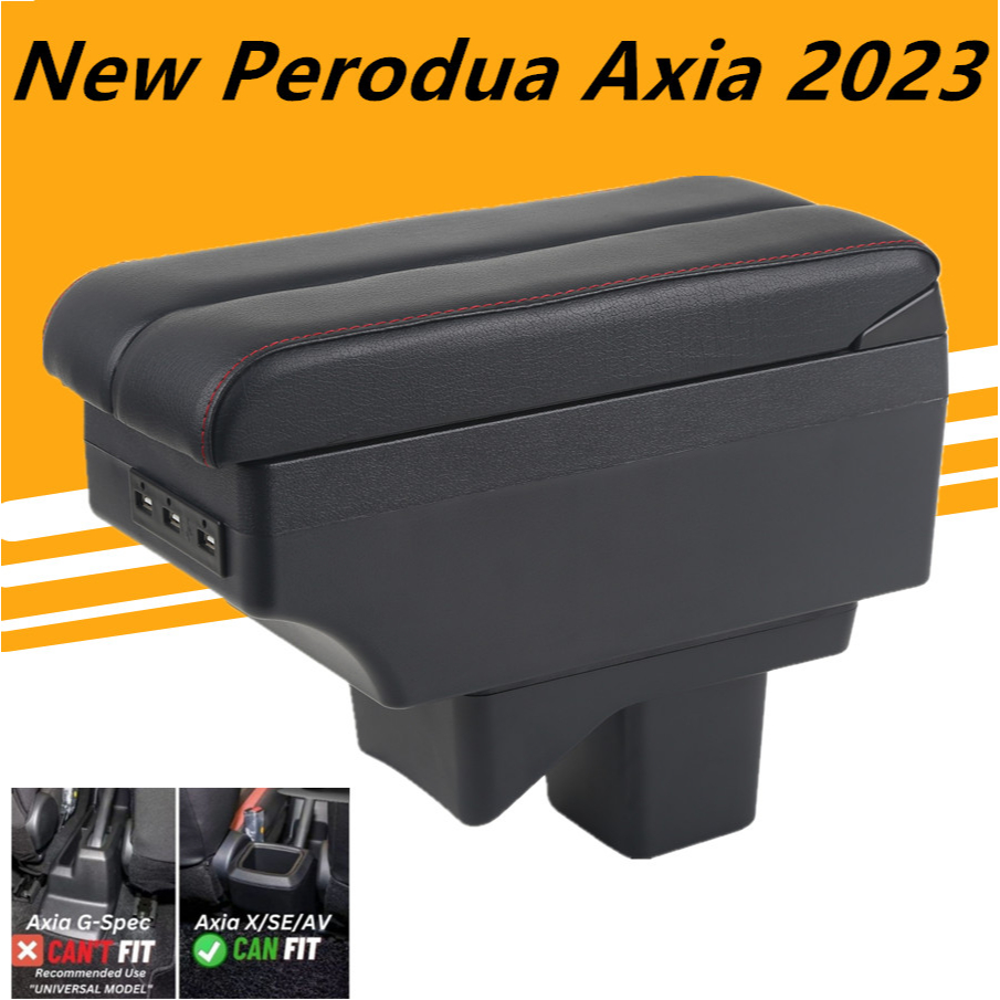 For new Perodua axia 2023 car arm rest box Console Box accessories