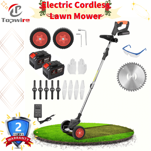 Topwire Portable Foldable Cordless Electric Lawn Mower (with Wheels) 24V/48V/88V Battery