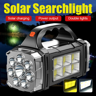 Super Bright Powerful Led Spotlight Flashlight USB Rechargeable High Lumen  Large Battery Powered Searchlight Waterproof Handheld Search Light Torch