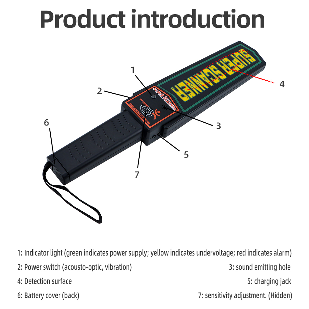 High-performance Hand Held Metal Detector Super Scanner High ...