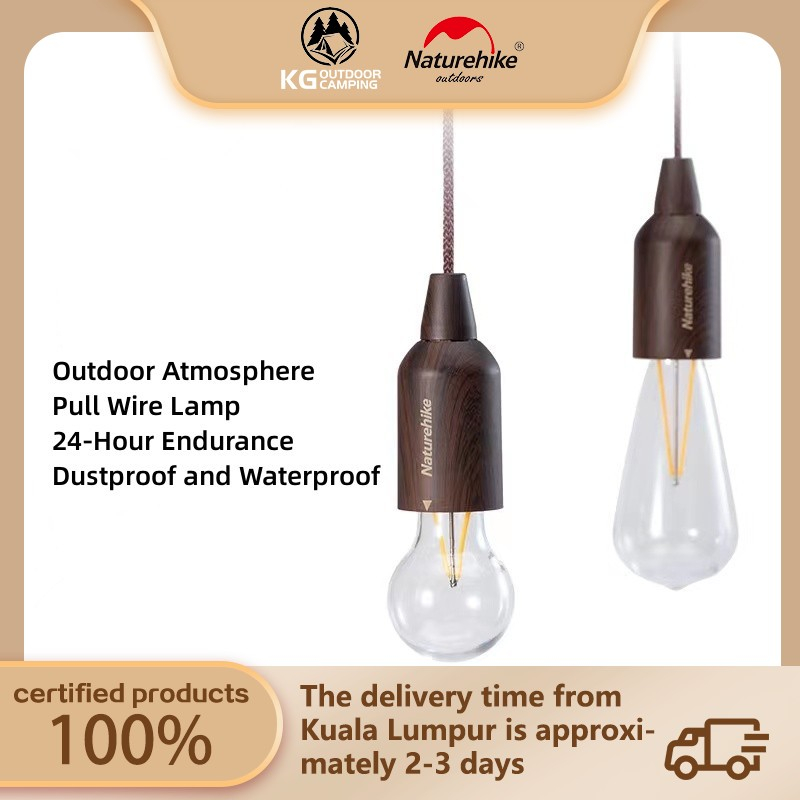 Naturehike Indoor Outdoor waterproof camping rope lamp lantern Wood ...