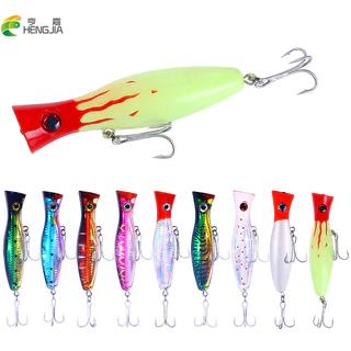 Fishing Lure 95mm Popper Wobblers 9.5cm 21g Top Water Floating Bass Tackle  Hard Bait Minnow