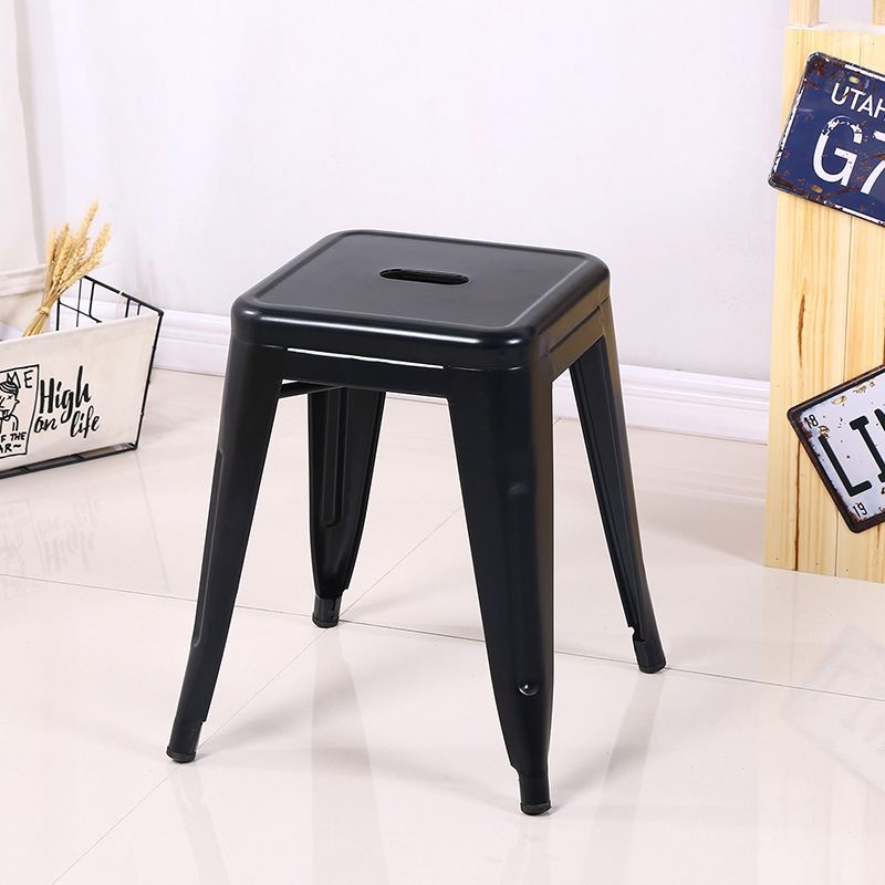 Metal Tin Stool Square Stool Fashion Creative High Feet Dining Table ...