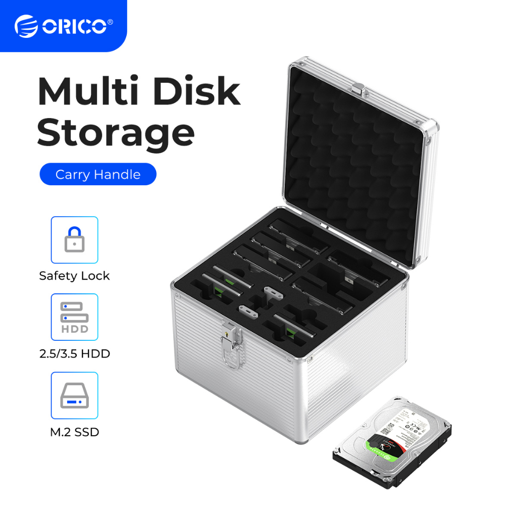 Orico Aluminum Box 15 Bay Hard Drive for 2.5. 3. 5 Inch HD M.2 SSD 5/10 ...