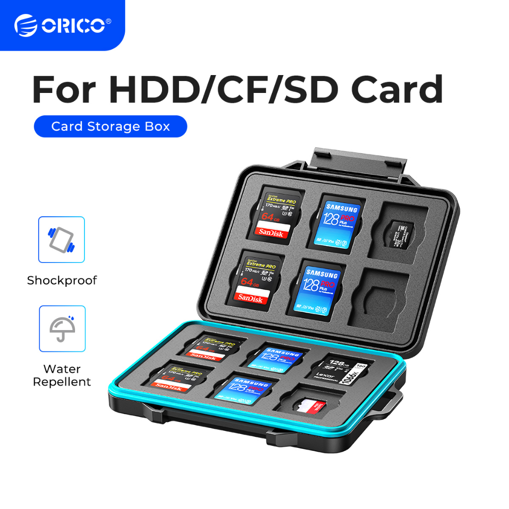 ORICO 24 Slots Micro SD Storage Card Holder Case Waterproof AntiShock