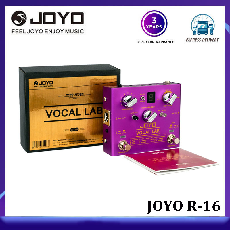 Pedale Effetto Vocale JOYO R-16 Vocal Lab | Armonizzatore E Riverbero - Con Alimentazione Phantom 48V - Foto 4