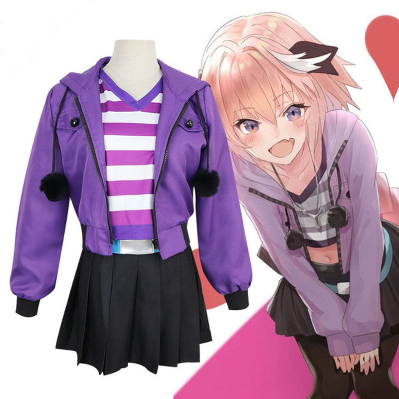 Ready Stock 1 Set Anime Fate Apocrypha Astolfo Cosplay Purple Casual ...