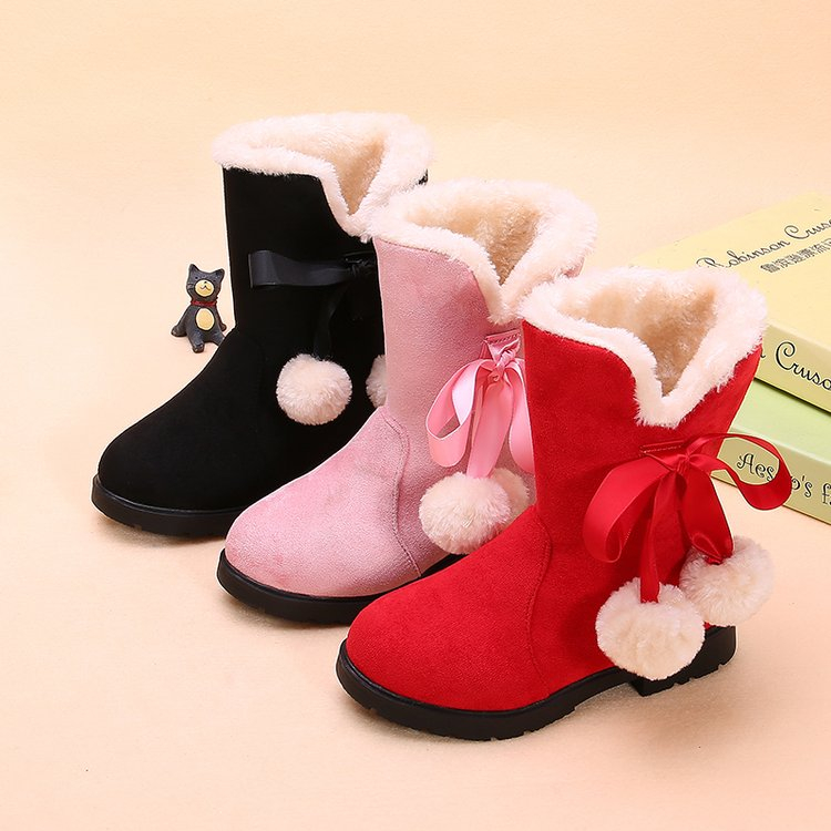 Ready Stock Kids Girls Warm high Boots for Winter Christmas Cute and Fashion Shopee Malaysia