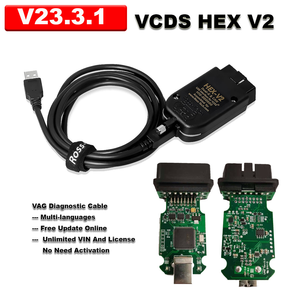 VCDS V2 Unlimited Diagnose Interface VCDS HexV2 Enthusiast K + CAN USB