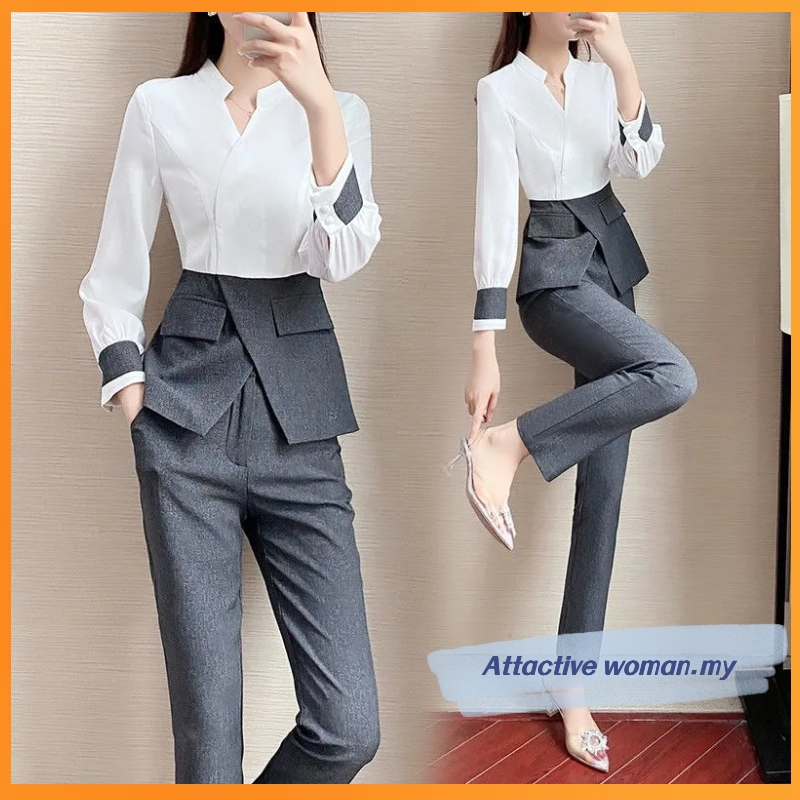 ready-stock-coordinates-set-2-color-matching-suit-formal-corporate