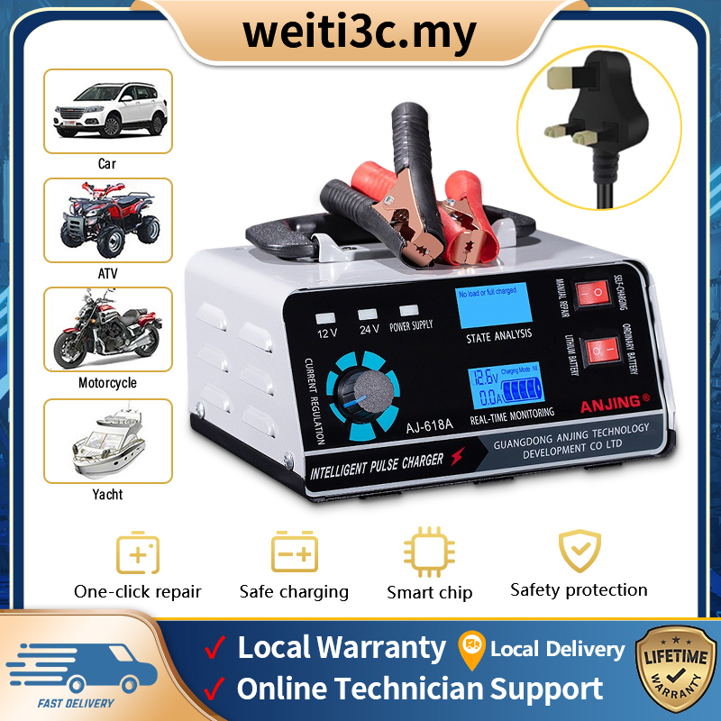 [24h Ship] Car Battery Charger 12v/24v 400W Car Lorry Battery Charger