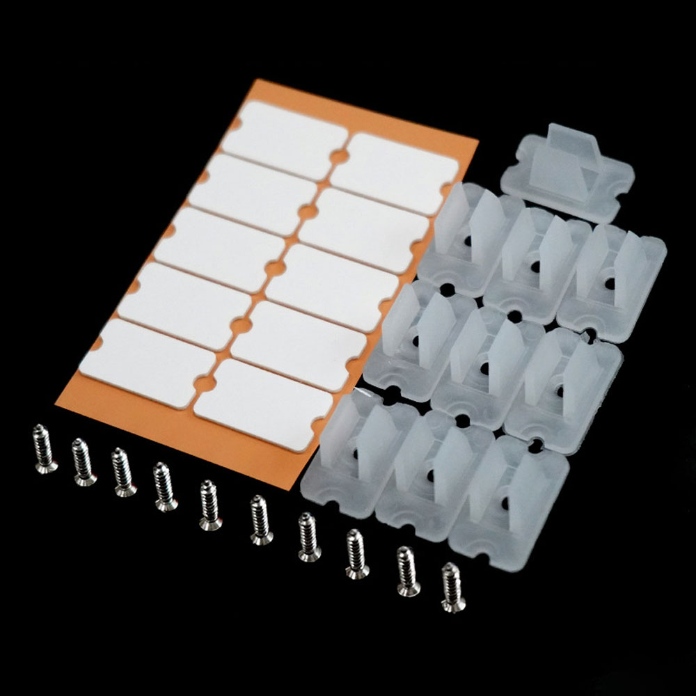 6mm Led Silicone Neon Light Accessories Neon Sign Plastic Mounting Clips with screw adhesive for