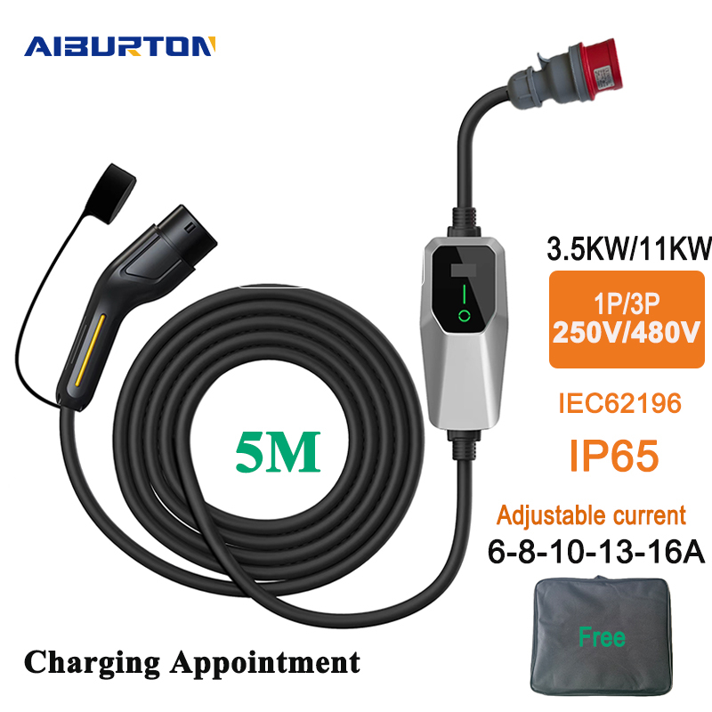 Type 2 IEC621962 electric vehicle wallbox charger 16A / electric car