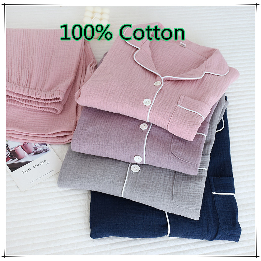 [Ready stock ]Women & Men 100% Cotton Crepe Long Sleeve Trousers ...
