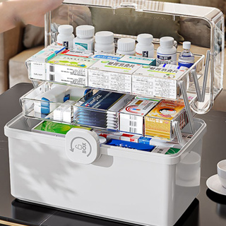 Large First Aid Kit Box Medicine Box Plastic Container Multi-layer Storage  Organizer Medical Box Nordic Home Medicine Cabinet