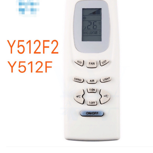 Air Conditioner Remote, New Remote Control Y512F2 Y512F Y512 Y512Fa Ac ...