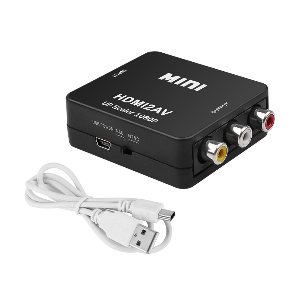 HDMI to RCA Converter AV/CVSB L/R Video Box HD 1080P 1920*1080 60Hz
