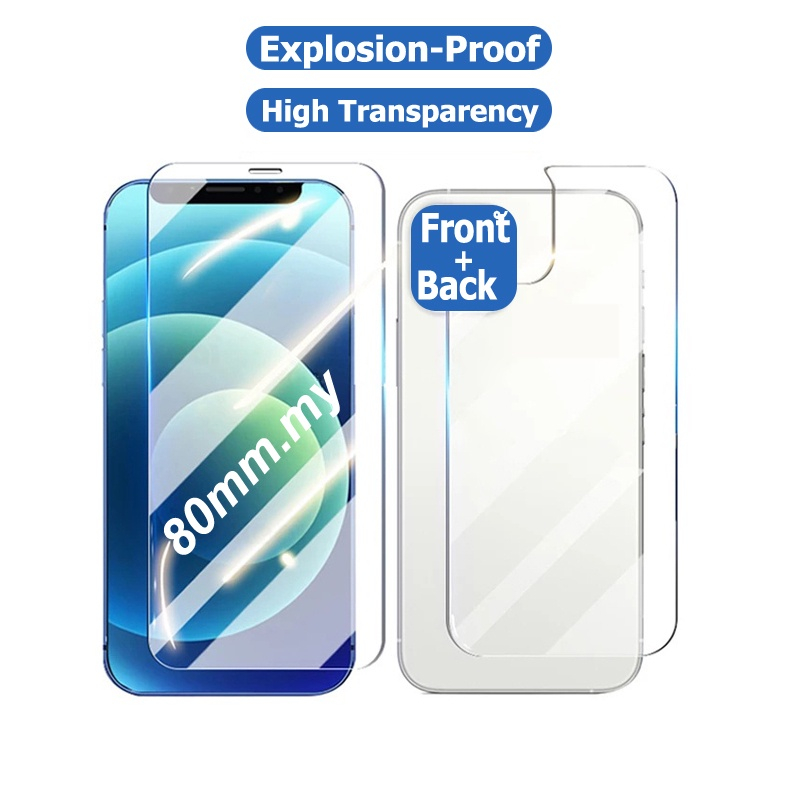 Tempered glass Front & Back Screen Protector For iPhone 15 14 13 12 Pro