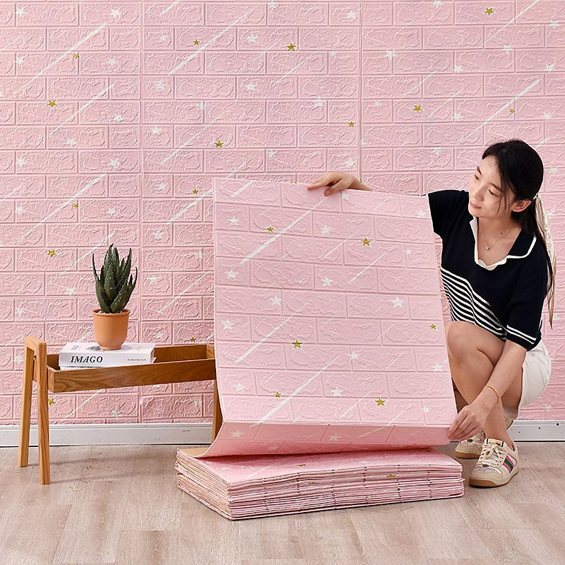 3D Foam Wall Paper Dinding Adheisve Wall Decor Design Wallpaper Brick ...