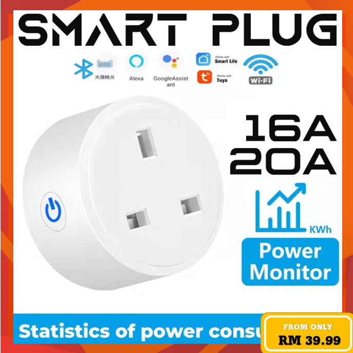 Working with Alexa Google Home Remote Control Iot Tuya Smart Home 10A Us  Standard WiFi Smart Plug Electric - China Smart Plug, Socket