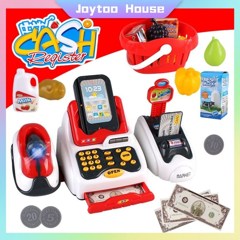 Cash Register Supermarket Cashier Pretend Toys Simulation Cash Register