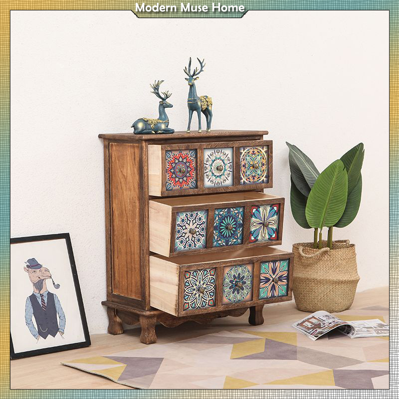 Free Shipping【Modern Muse Home】Bohemian Storage Cabinet with Drawer ...