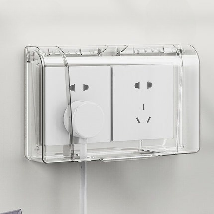 Anti-dust Waterproof Power Socket Acrylic Cover Bathroom Supplies ...