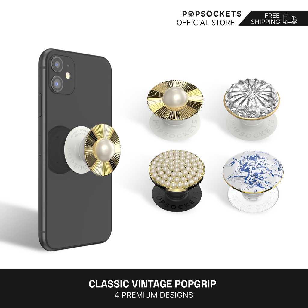 PopSocket PopGrip Design Aquarelle Rouge Et Noire - Support Et Poignée Pour Téléphone Interchangeable