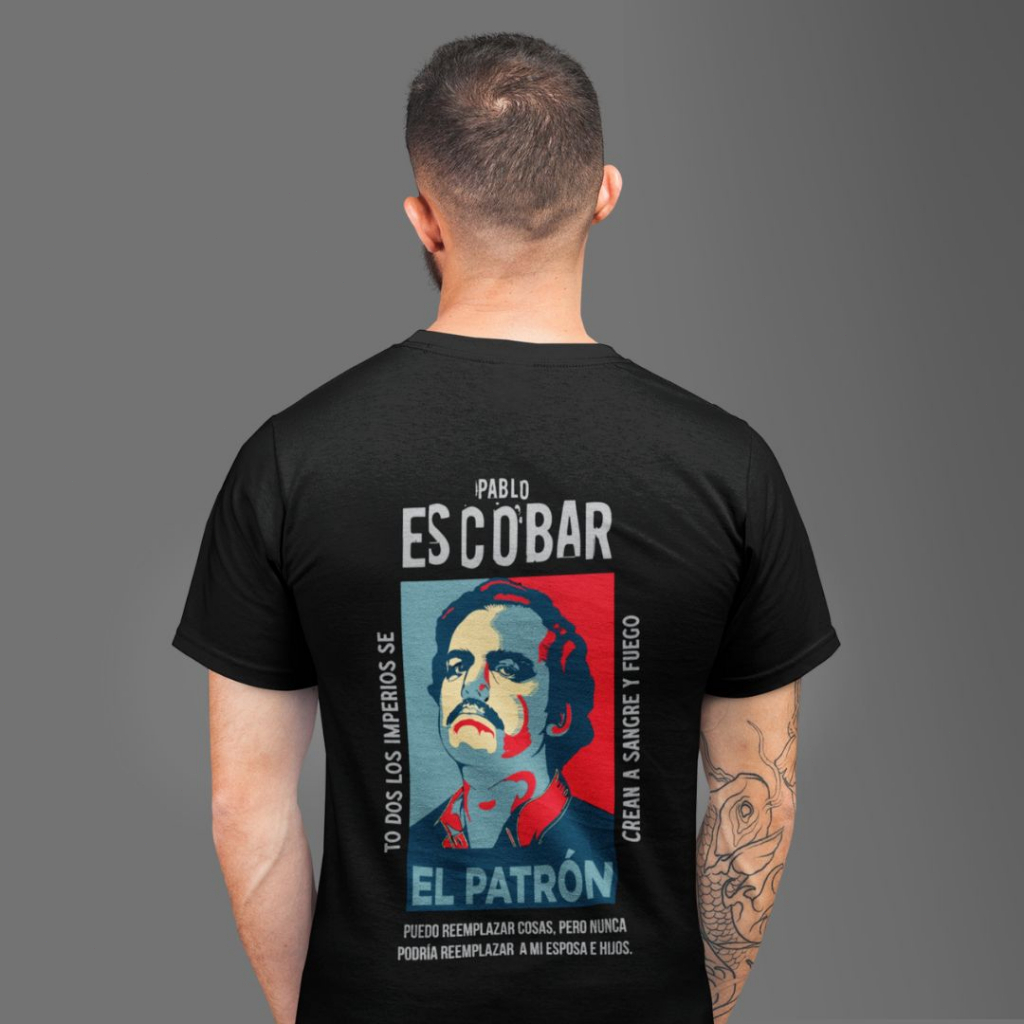 Pablo Escobar EL Patron T-Shirt Vintage Classic Retro Mafia Cartel ...