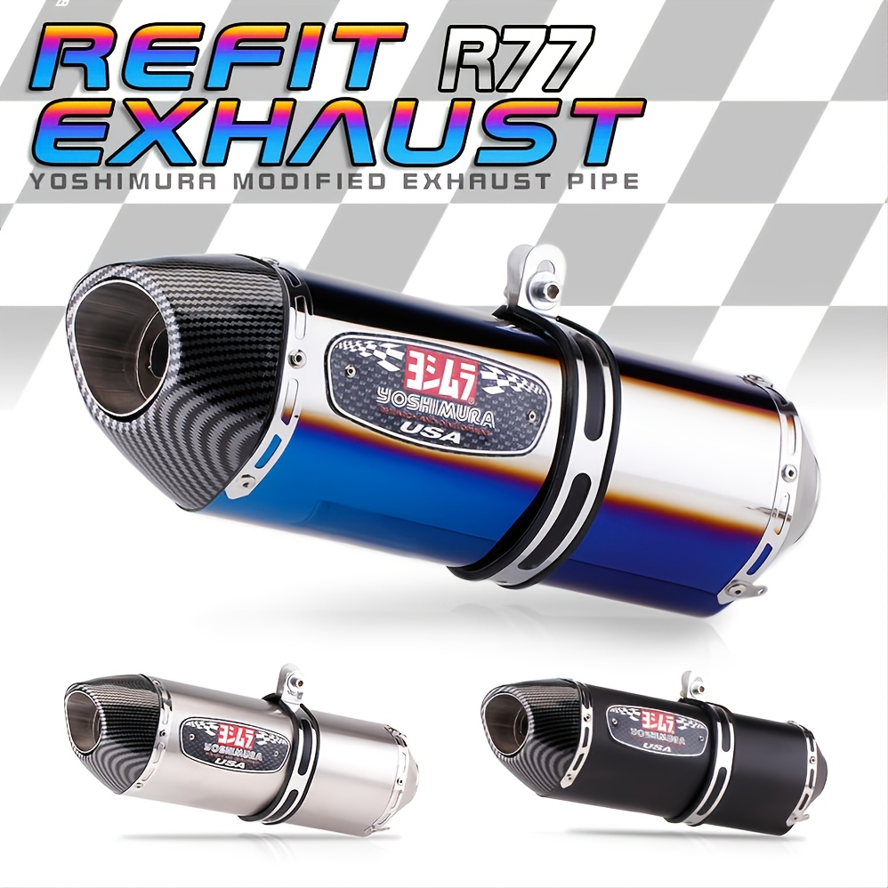 51mm Universal Moto Exhaust Pipe Exhaust Muffler Pipe Yoshimura R77 ...