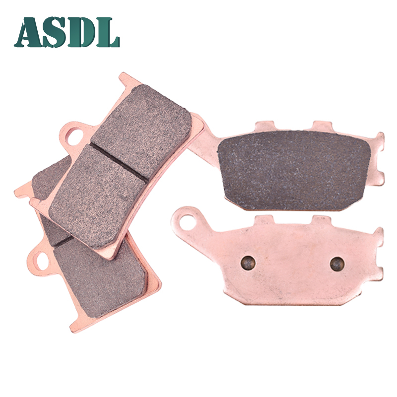 ASDL Motorcycle Copper based sintered Pads Front & Rear Brake Pads Set ...