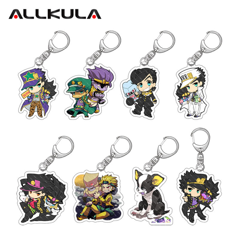 JoJo's Bizarre Adventure Acrylic Anime Keychain Phone Charm Bags ...