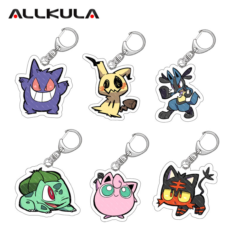 Pokemon Acrylic Anime Keychain Phone Charm Bags Pendant Backpacks ...